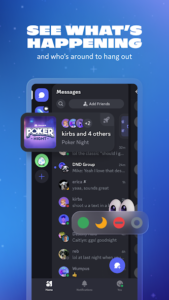 رابط کاربری اپ Discord روی گوشی