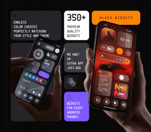 نمای صفحه اصلی Glass Widgets اندروید