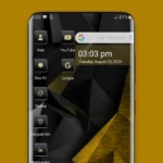 Next Launcher Theme black gold v6.0.1 تم Next Launcher