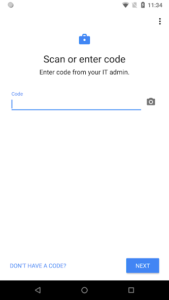صفحه ورود و احراز هویت Android Device Policy اندروید