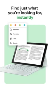 محیط مطالعه کتاب در Google Play Books اندروید