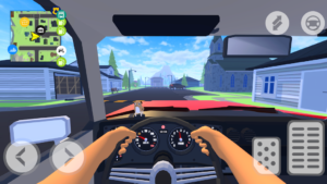 نمای داخل کابین در بازی Driving Zone