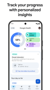 تنظیمات گام شمار Google Health Fitbit اندروید