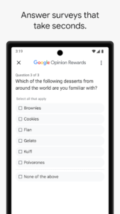 اسکرینشات 4 از Google Opinion Rewards برای اندروید