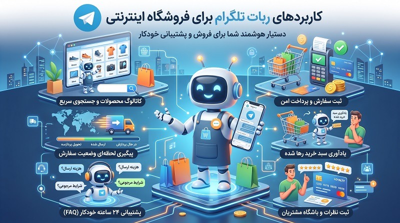 ربات تلگرام چیست؟ کاربردها و مزایای آن برای فروشگاه اینترنتی ربات تلگرام چیست؟ کاربردها و مزایای آن برای فروشگاه اینترنتی