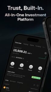 تنظیمات امنیتی برنامه KuCoin در اندروید