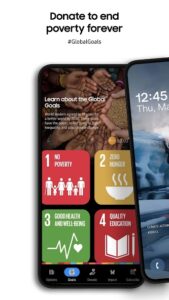 صفحه برنامه Samsung Global Goals برای اندروید