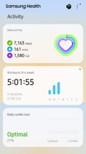 بررسی تغذیه در Samsung Health اندروید