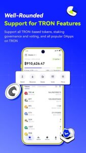 اسکرین‌شات 4 از کیف پول اختصاصی شبکه ترون برای اندروید