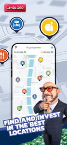 اسکرینشات 5 از Landlord Tycoon Money Investing Idle with GPS برای اندروید