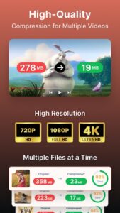 اسکرینشات 4 از Video Compressor -دانلود برنامه فشردهساز و کمپرسور ویدئو برای اندروید