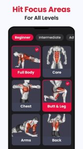 نمودار پیشرفت تمرینات FitProSport اندروید